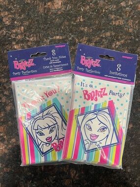 Y2K Bratz Party Invitations and Thank You Notes Deadstock 2004